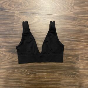 WeWoreWhat Black V-Neck Bralette Size Small
